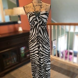 Zebra print Maxi Dress! Small